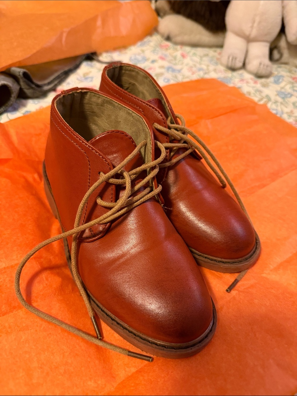 Deer Stags Kids Chukka Boots in Red-Brown